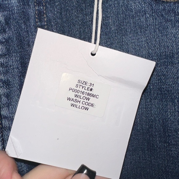 NWT PISTOLA  Colleen High Rise Slim Flare in Willow Jeans 31 split cuff bootcut - Picture 6 of 17